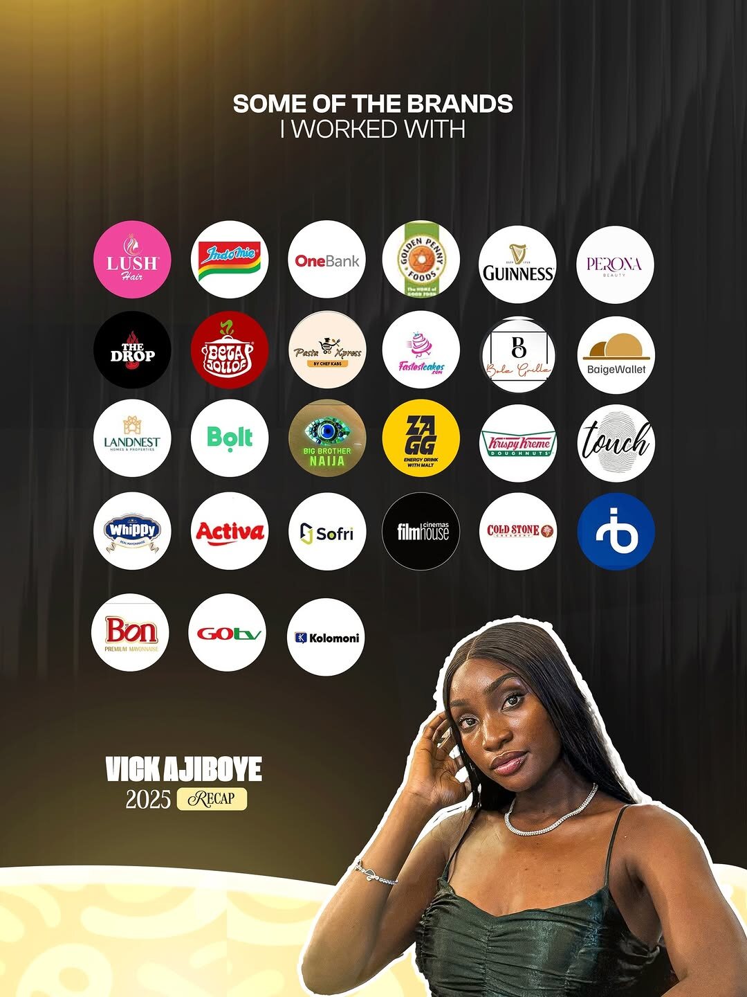VA's 2025 recap slide: some of the brands I worked with